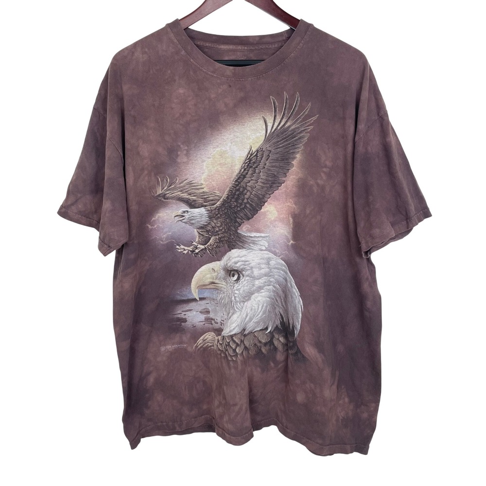 Vintage Y2k 90s The Mountain T Shirt 2XL Tie Dye Trucker Eagle Grunge Hipster
